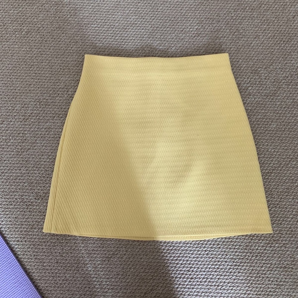Zara Yellow Mini Skirt